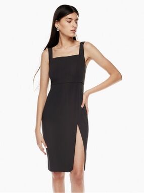 Aritzia Babaton 90's slit dress black size 2